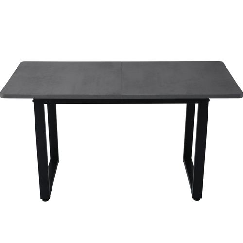 Table à Manger Rectangulaire, Pieds En Fer, Pour 1 à 2 Personnes, Panneaux De Particules, Gris