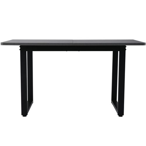 Table à Manger Rectangulaire, Pieds En Fer, Pour 1 à 2 Personnes, Panneaux De Particules, Gris