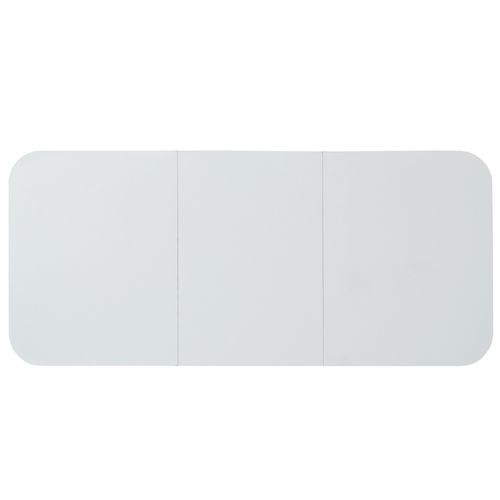 Table à Manger Pliante, Extensible, Avec Rangement, Panneaux De Particules, Blanc + Noir