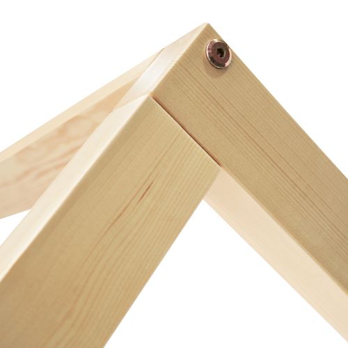 Lit Superposé Enfant 90x200 Cm, Avec 2 Tiroirs Et Lattes En Bois, Couleur Blanc + Naturel