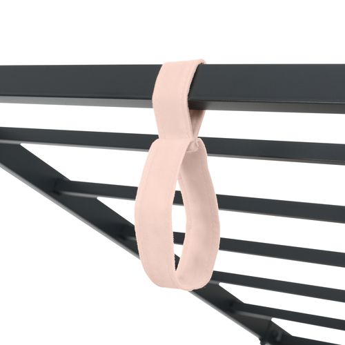 Lit Enfant Lit Coffre Hydraulique 90x200 Cm, Avec Sommier à Lattes Métalliques, Velours, Rose