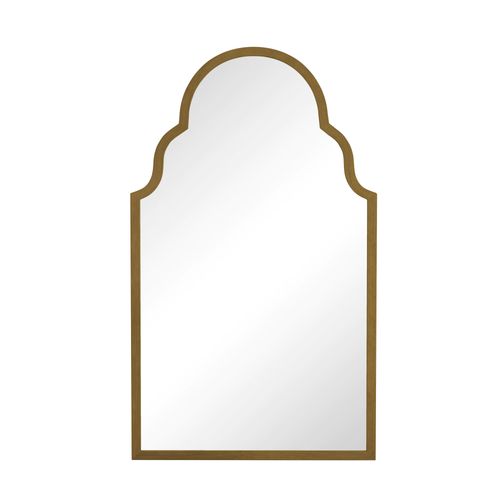 Miroir Rectangulaire Irrégulier Mural 61 X 101 Cm, Cadre En Métal, Bronze