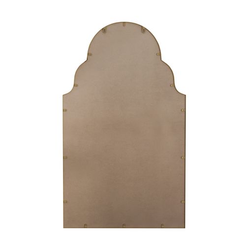 Miroir Rectangulaire Irrégulier Mural 61 X 101 Cm, Cadre En Métal, Bronze