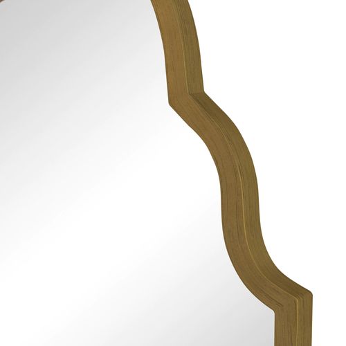 Miroir Rectangulaire Irrégulier Mural 61 X 101 Cm, Cadre En Métal, Bronze