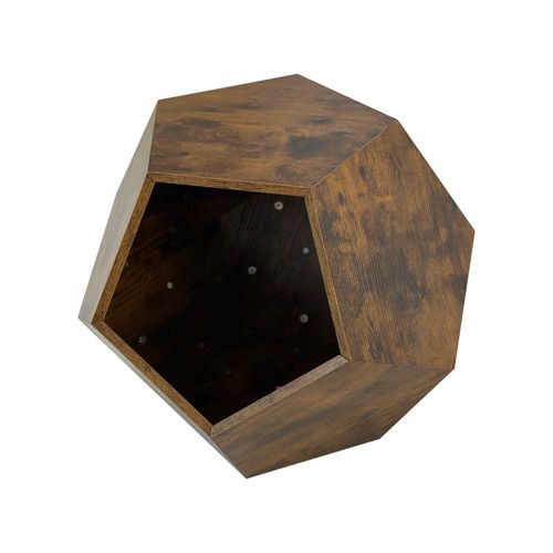 Table D'appoint Moderne 66x66x53 Cm, Meuble Multifonction De Rangement En Mdf, Grain De Bois Foncé