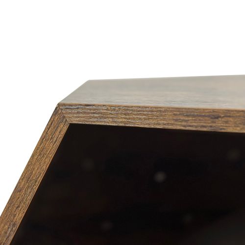Table D'appoint Moderne 66x66x53 Cm, Meuble Multifonction De Rangement En Mdf, Grain De Bois Foncé