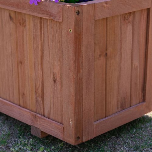 Jardinière Surélevée, Support Pour Plantes De Jardin, 72,5 X 31,5 X 149,5 Cm, Orange Marron