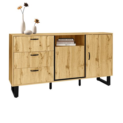 Buffet, Commode, 3 Tiroirs Et 2 Portes, 50 X 38 X 76,5 Cm