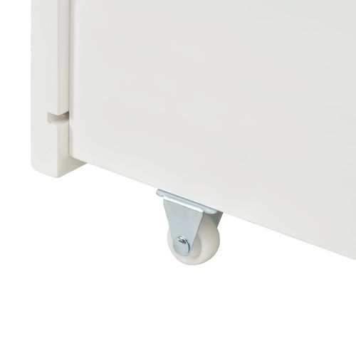 Lot De 2 Tiroirs 93x67x20cm à Roulettes, Espace De Rangement Sous Le Lit, Mdf + , Blanc