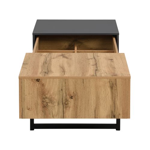 Table Basse Coulissante Moderne Multifonctionnelle Avec Rangement Caché, 155 X 55 X 40 Cm, Bois