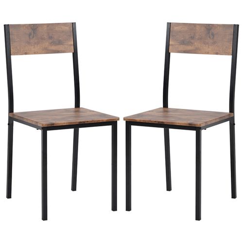 Ensemble De Salon, Salle à Manger, Ensemble Table Et Assise Avec 2 Chaises, Marron Vintage