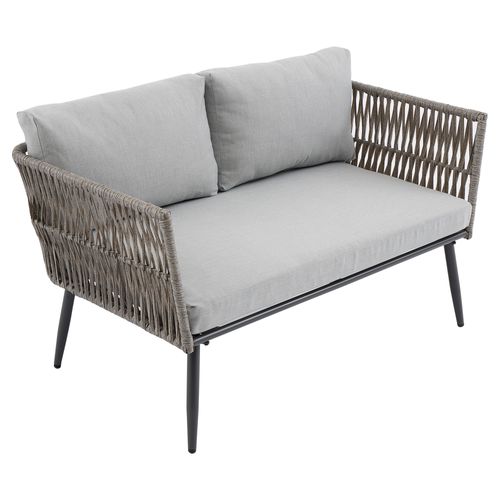 Ensemble De Canapés D'extérieur, salon de jardin, 4 Places, 1 Table Basse, Gris