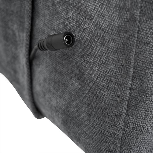 Canapé Trois Places Rembourré 202x137x80cm, Avec USB-c, 2 Porte-gobelets, Canapé En L, Gris