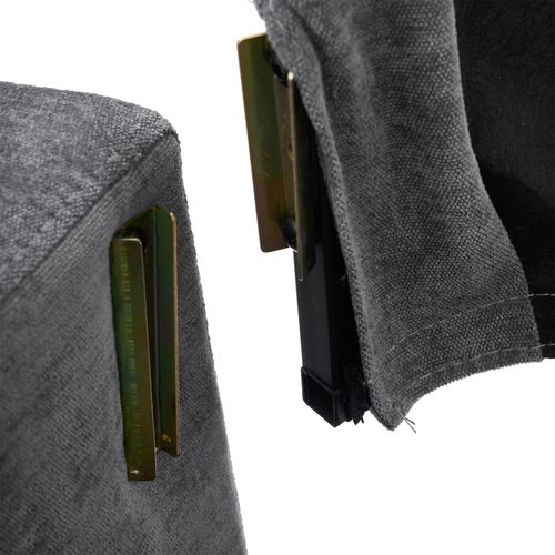 Canapé Trois Places Rembourré 202x137x80cm, Avec USB-c, 2 Porte-gobelets, Canapé En L, Gris