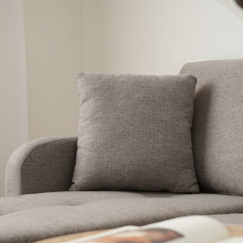 Canapé D'angle méridienne, Canapé 3 Places, 166x118x77cm, Coton Et Lin, Gris Foncé