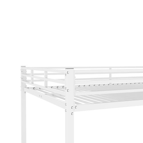 Lit Enfant Superposé 140x200cm, Structure Classique, Métal, Blanc