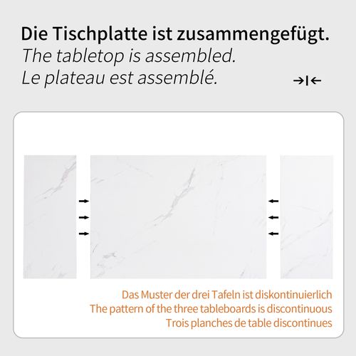 Table à Manger Extensible 99/159x74x77cm, Plateau En Mdf Blanc, Pieds Plats, Noir + Blanc