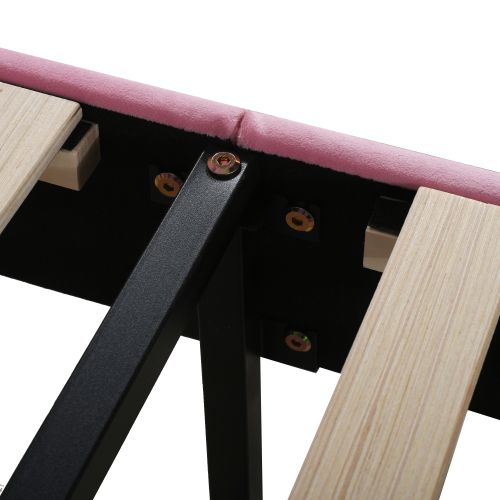 Lit Enfant 90x200 Cm Avec Tête De Lit Pétale, Sommier à Lattes, En Velours, Rose