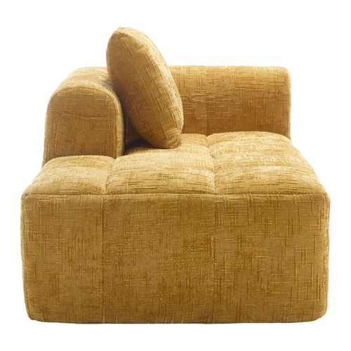 Méridienne Moderne 158 X 90 X 60 Cm, Aucune Installation Requise, 1 Coussin, jaune