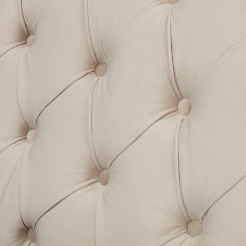 Lit Coffre 160x200 Cm Lit Adulte Avec Tête De Lit Double Rangée De Rivets, Velours, Beige