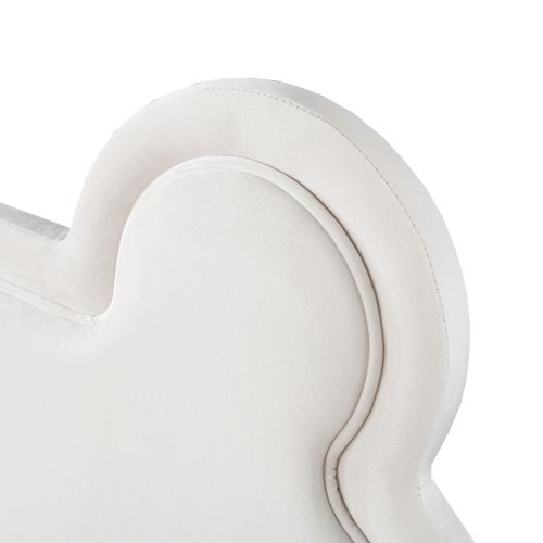 Lit Enfant 140x200 Cm, Forme Panda, Sommier à Lattes, En Velours, Blanc