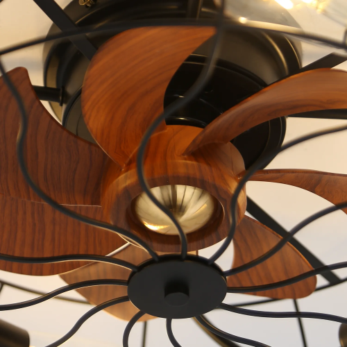 Ventilateur De Plafond 20" (51 Cm) Avec LED, 7 Pales En Abs, Moteur Dc 6 Vitesses, Télécommande