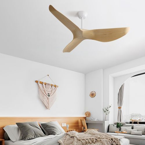 Ventilateur De Plafond 52" (132 Cm) Avec 3 Pales En Abs, Moteur Dc 6 Vitesses, Télécommande, Blanc