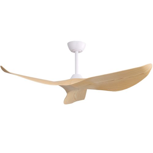 Ventilateur De Plafond 52" (132 Cm) Avec 3 Pales En Abs, Moteur Dc 6 Vitesses, Télécommande, Blanc