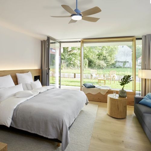 Ventilateur De Plafond 42" (106 Cm) Avec LED, 5 Pales En Abs, Moteur Dc Silencieux, Télécommande