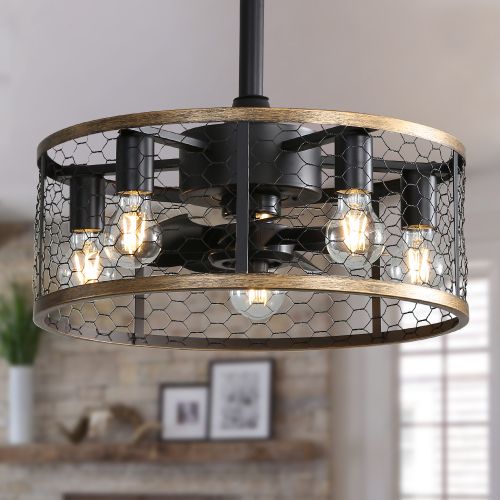 Ventilateur De Plafond 20" Dc (50 Cm) Avec Éclairage, 7 Pales En Abs, Télécommande, Noir