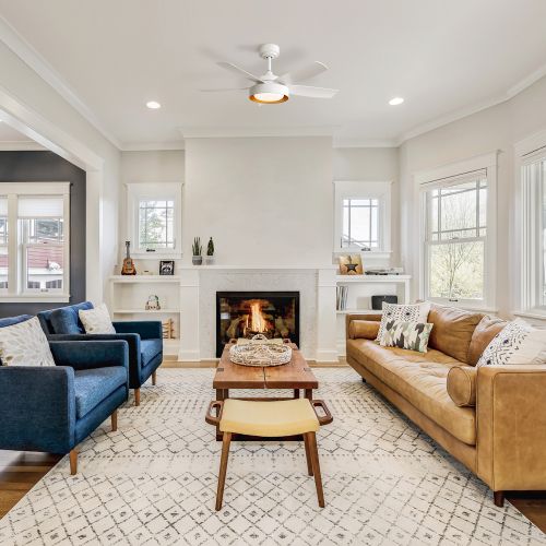 Ventilateur De Plafond 42" (106 Cm) Avec LED, 6 Vitesses, Télécommande, Moteur Dc Réversible, Blanc