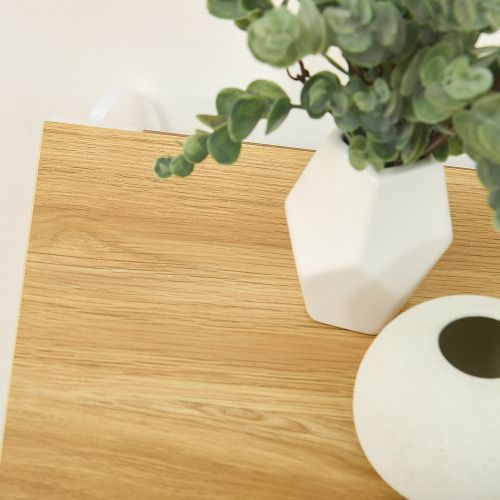 Meuble à Chaussures Avec 3 Portes à Abattant, Pour 18 Paires De Chaussures, Blanc Et Naturel