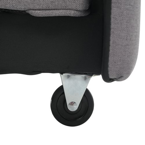 Canapé Double Pliant 127x75x94cm, Dossier Réglable, 2 Coussins, Gris Foncé