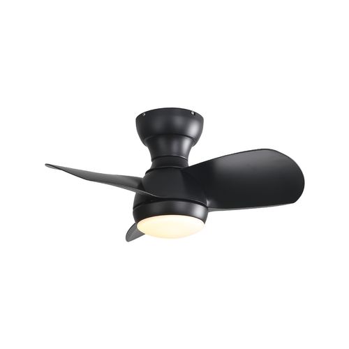Ventilateur Plafond 23",avec Variateur 3 Couleurs, 3 Pales En Abs, Télécommande, Moteur Cc, Noir