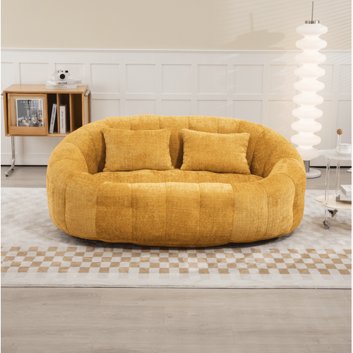 Fauteuil Poire 144,93 X 95 X 62,99 Cm, 2 Coussins, Jaune