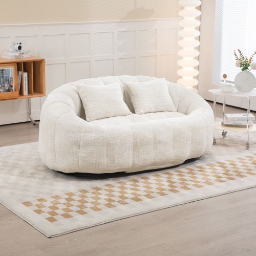 Fauteuil fixe 144,93 X 95 X 62,99 Cm, 2 Coussins, Beige