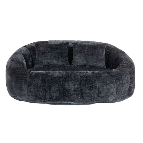 Fauteuil Fixe Poire 144,93 X 95 X 62,99 Cm, Chenille, Noir