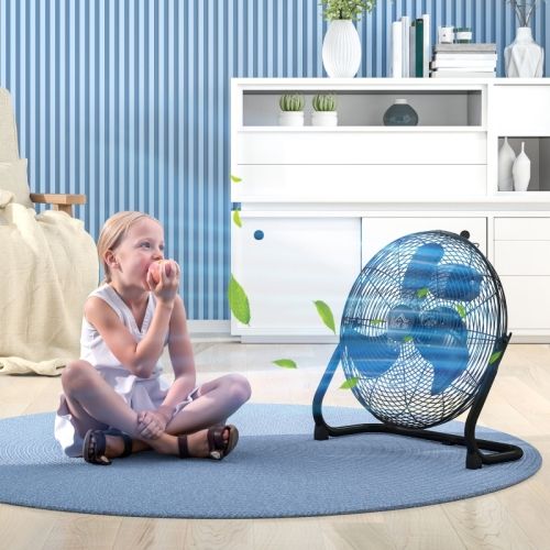 Ventilateur De Table, 3 Vitesses, Angle Réglable à 120°, Métal, Noir
