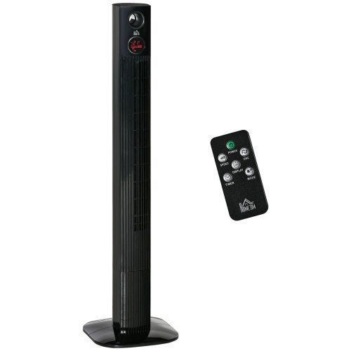 Ventilateur Colonne Avec Ventilation D'aromathérapie, Minuterie, Oscillation à 70°, Noir