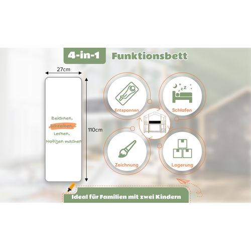 Lit Superposé Enfant 90x200cm Avec Toboggan Et Échelle, En Bois, Naturel Et Blanc