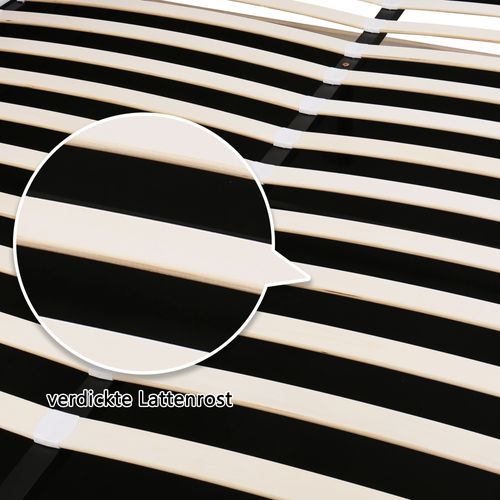 Lit Adulte 2 Places 180 X 200 Cm Lit Coffre Avec Éclairage LED Et Rangement, Pu, Blanc