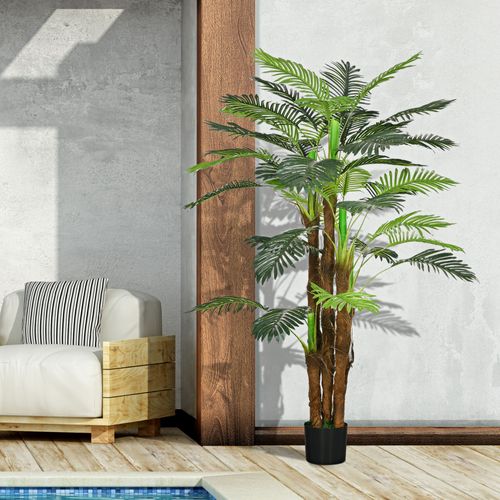 Plante Artificielle Arbre Palmier 160cm Avec Pot Stable