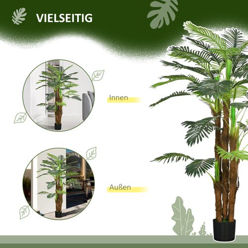 Plante Artificielle Arbre Palmier 160cm Avec Pot Stable
