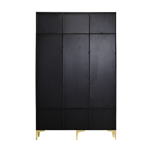 Vestiaire Meuble D’entrée Noir Avec Multirangement H.191.5cm