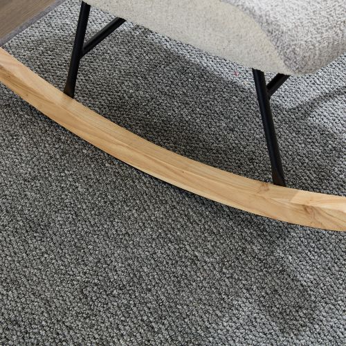 Rocking Chair, Fauteuil à Bascule Avec Repose-pieds, Couleurs Patchwork, Motif Pied-de-poule