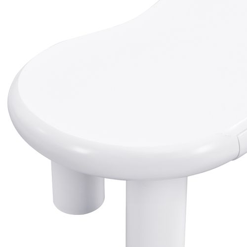 Table Basse En Forme De Nuage Avec Éclairage LED Et Tiroirs, 4 Pieds Ronds Creux, Blanc