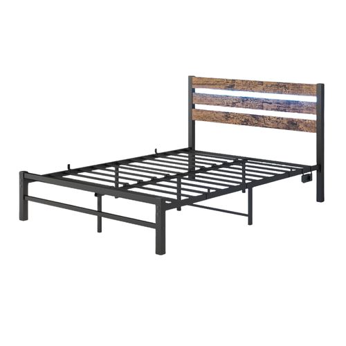 Lit 120x200 Cm En Bois,brun Antique