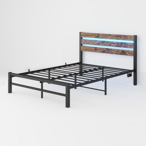 Lit 120x200 Cm En Bois,brun Antique