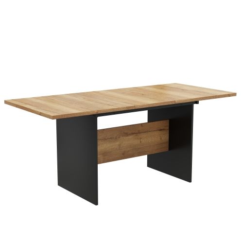 Table à Manger Extensible Rectangulaire En Grain De Bois