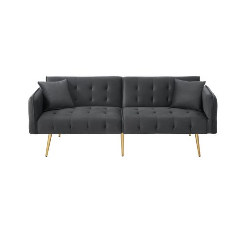 Canapé Deux Places Moderne 178x82x70cm, Dossier Réglable, Accoudoirs Multi-réglables, Gris Antique